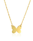 14k gold butterfly necklace