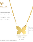 gold necklace butterfly - Jewelheartcalifornia