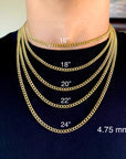 14k solid gold curb link chain