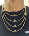 gold curb chain necklace