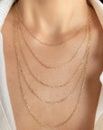 14k gold paperclip necklace