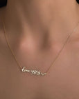 cursive initial necklace