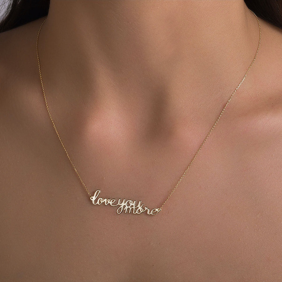 cursive initial necklace