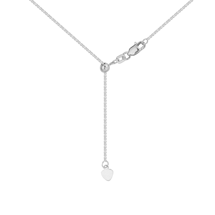 adjustable white gold necklace