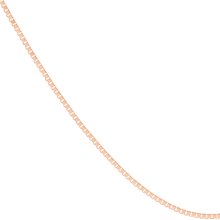 Real 14K Solid Gold Adjustable Box Link Chain Necklace