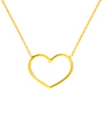 open heart gold necklace