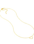 open heart necklace gold