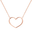 rose gold heart necklaces
