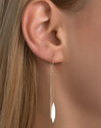 gold leaf earrings