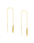 14k gold leaf earrings