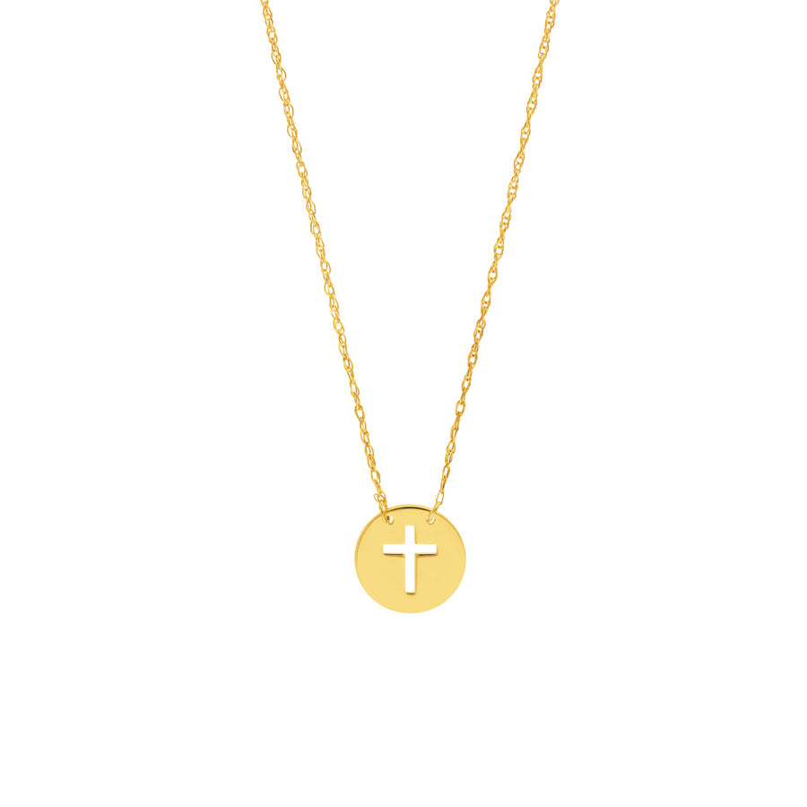 solid 14k gold cross pendants