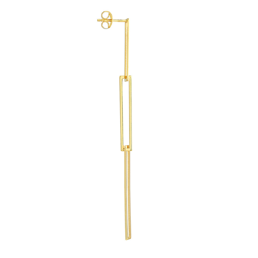 chain link hoop earrings gold