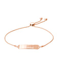 Real 14K Solid Gold ID Bar Chain Bracelet