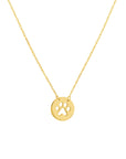 14k gold paw print necklace
