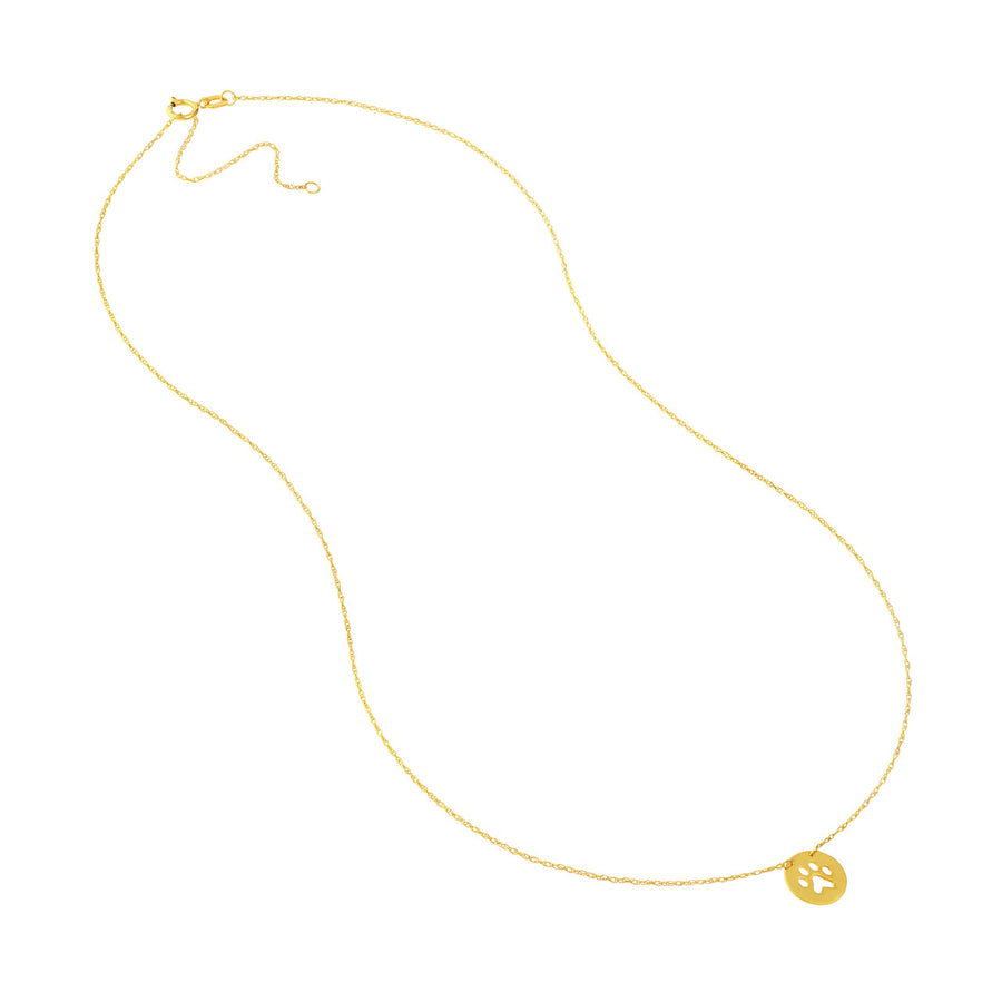 gold paw necklace