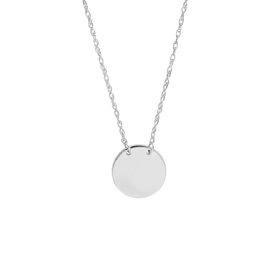 gold necklace with round disc