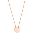 gold circle disc necklace