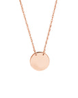 round gold disc necklace