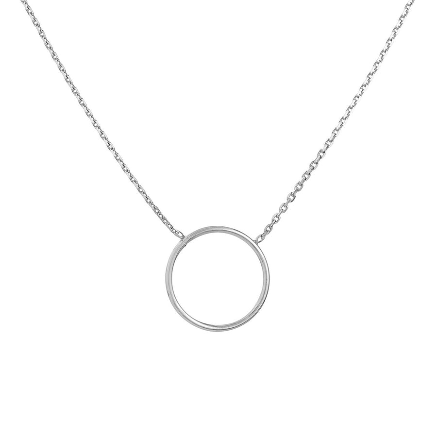 gold circle pendant necklace