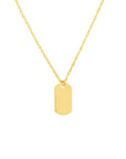 gold tag necklace