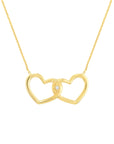 2 heart diamond necklace