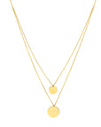 gold disc pendant necklace