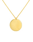gold double disc pendant necklace