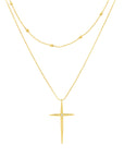 gold cross diamond pendant necklace