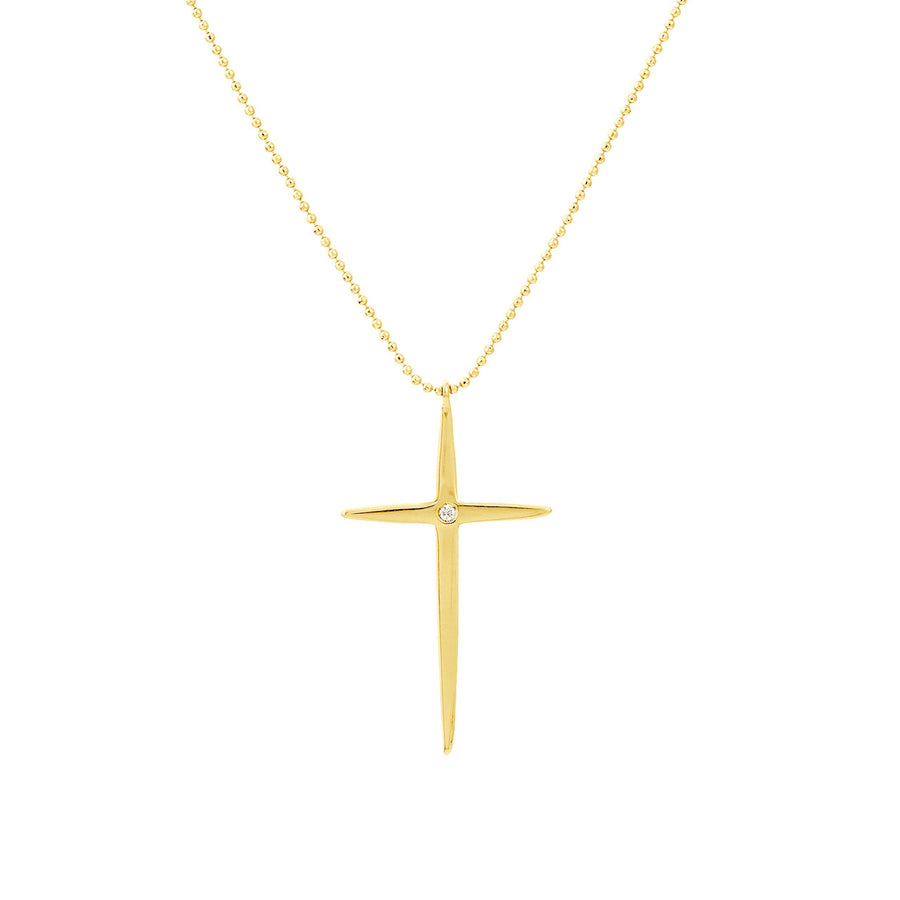 14k gold cross necklace