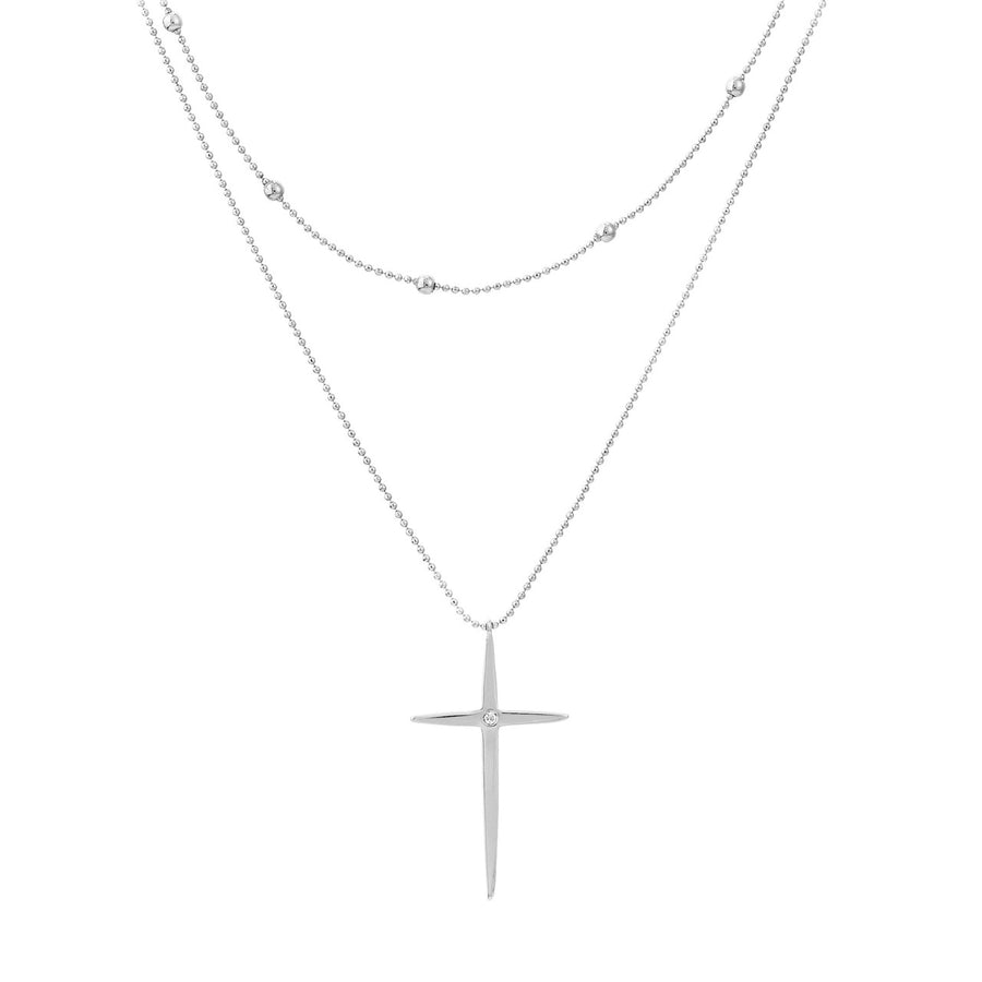 14k gold cross necklace with diamond