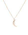 crescent moon necklace 14k gold