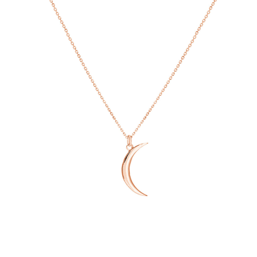 crescent moon necklace 14k gold
