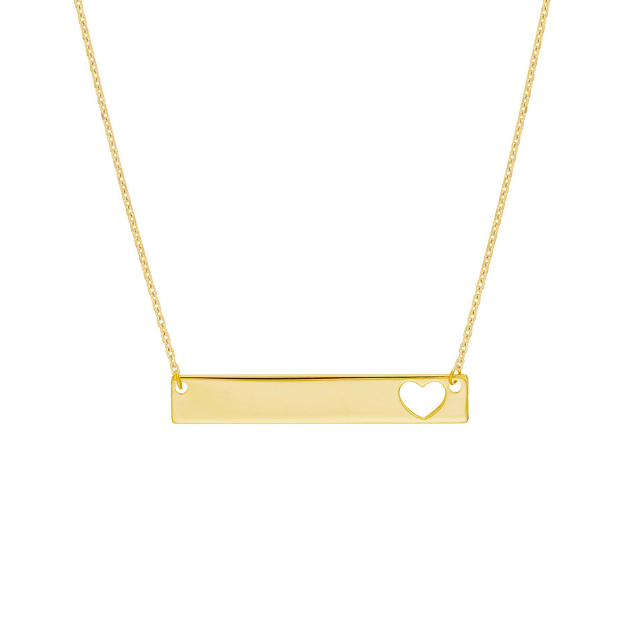 bar necklace gold