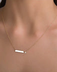 gold bar necklace
