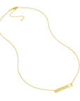 gold bar necklace engraved