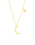 14k gold moon and star necklace