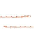 Real 14K Solid Gold Paperclip Link Chain Bracelet