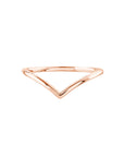 Solid 14K Real Gold Chevron Ring