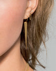 Solid 14K Real Gold Star Chain Earrings, Star Stud Earrings, 14K Gold Star Earrings, Chain Stud Earrings, Dainty Gold Earrings, Minimalist Earrings, Celestial Earrings For Women, Yellow Gold Earrings, 14K Gold Earrings For Women,  Real Gold Earrings, Gold Drop Earrings, 14K Gold Earrings, Unique Earrings, 14kt Gold Earrings