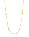 diamond station necklace yellow gold