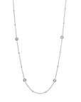 white gold station necklace