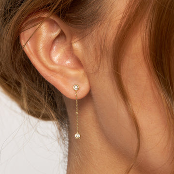 diamond chain earrings
