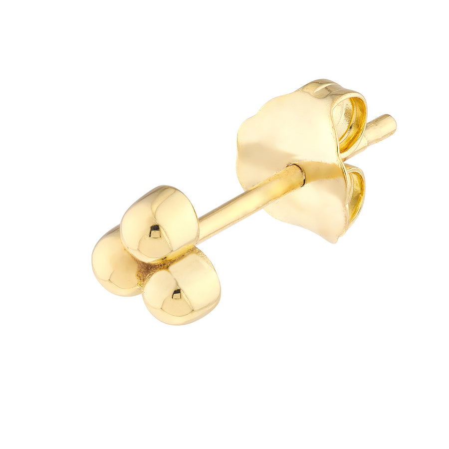 14K Solid Gold Earring Studs with Round Crystal – Impuria Ear