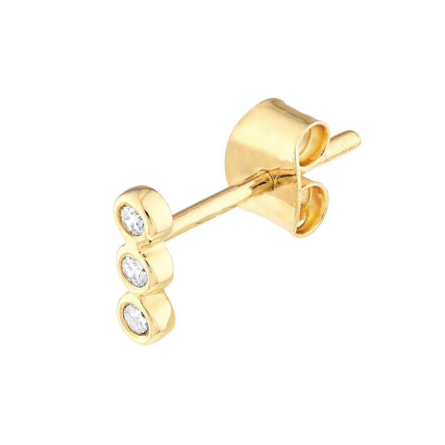 diamond bar earrings gold