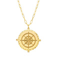 gold compass pendant