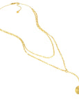 solid gold lariat necklace