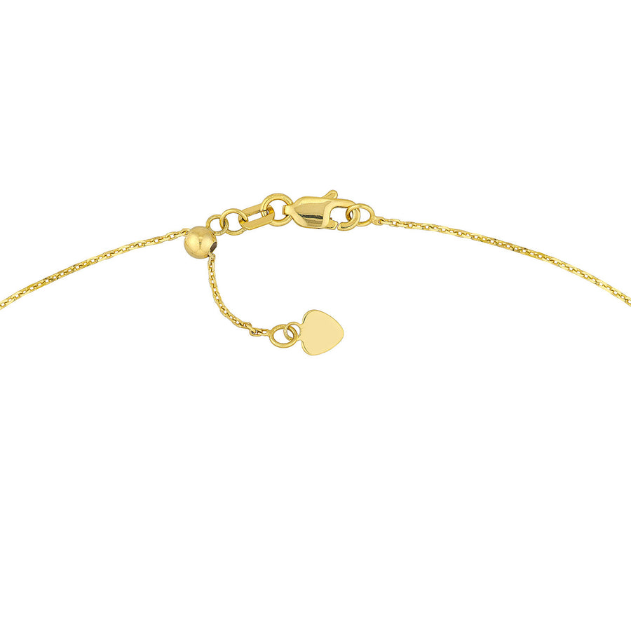 14kt gold lariat necklace