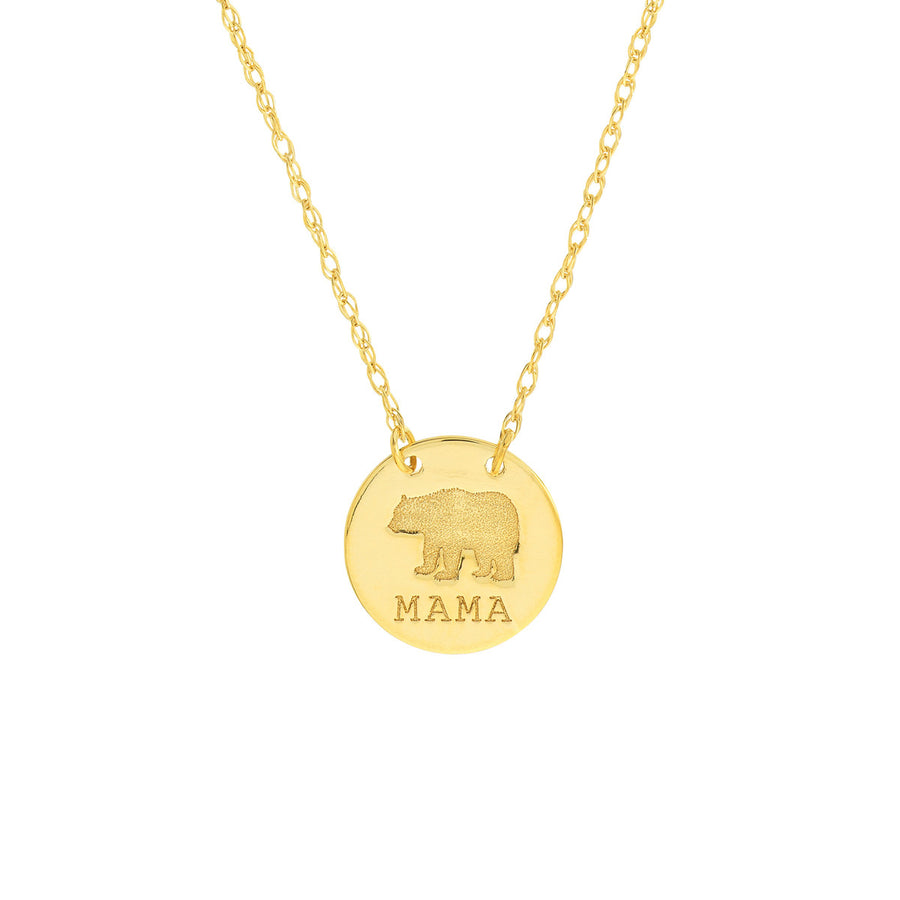 mama bear gold necklace