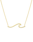 wave necklace gold