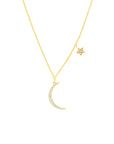 crescent moon and star necklace